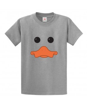 Cute Duck Face Classic Unisex Kids and Adults T-Shirt For Cartoon Lovers